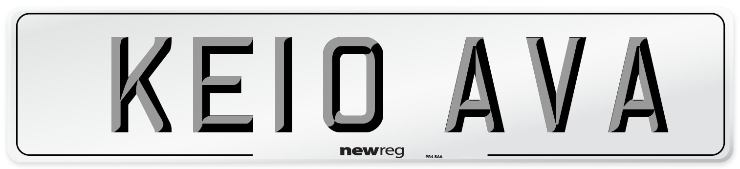 KE10 AVA Number Plate from New Reg